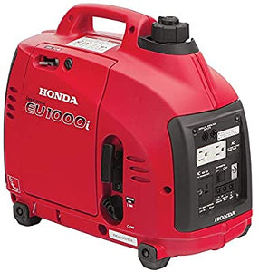 Rental: Honda EU1000i Inverter Generator, Super Quiet, Eco-Throttle, 1000 Watts/8.3 Amps @ 120v (Red)