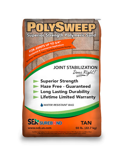 Polymeric Sand Surebond Wide Joint, Tan or Platinum